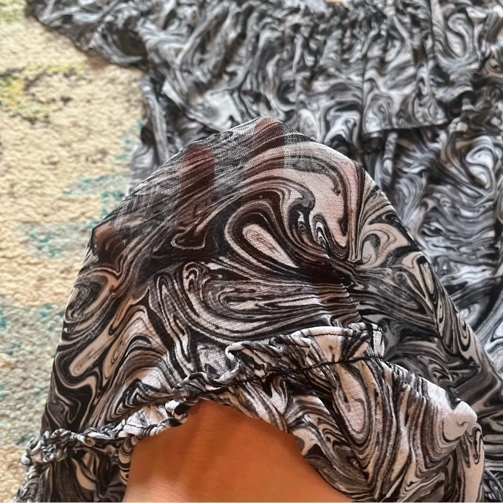 Sheer off the shoulder Michael Kors blouse